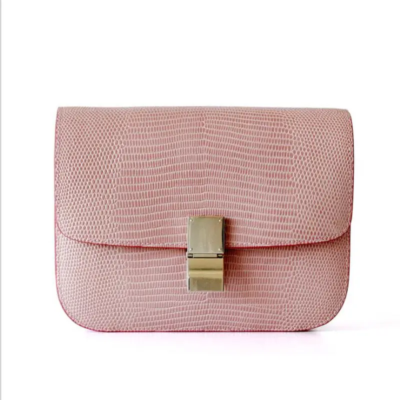 2019 new fashion trends with lizard pattern tofu women's bag small square single shoulder messenger qq036 | Багаж и сумки