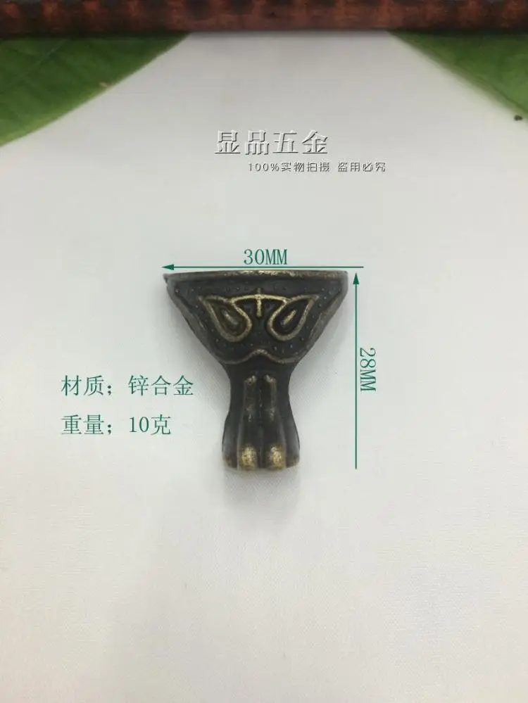 

Стопы антикварные из цинкового сплава, угловые, для украшения шкафов, деревянные ножки, 30 х28 мм