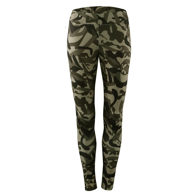 

Sport Camouflage Women's Sets Casual Long Sleeve O Neck Sexy Cropped Tops Skinny Slim Long Legging Trousers Tracksuit Suit Femme