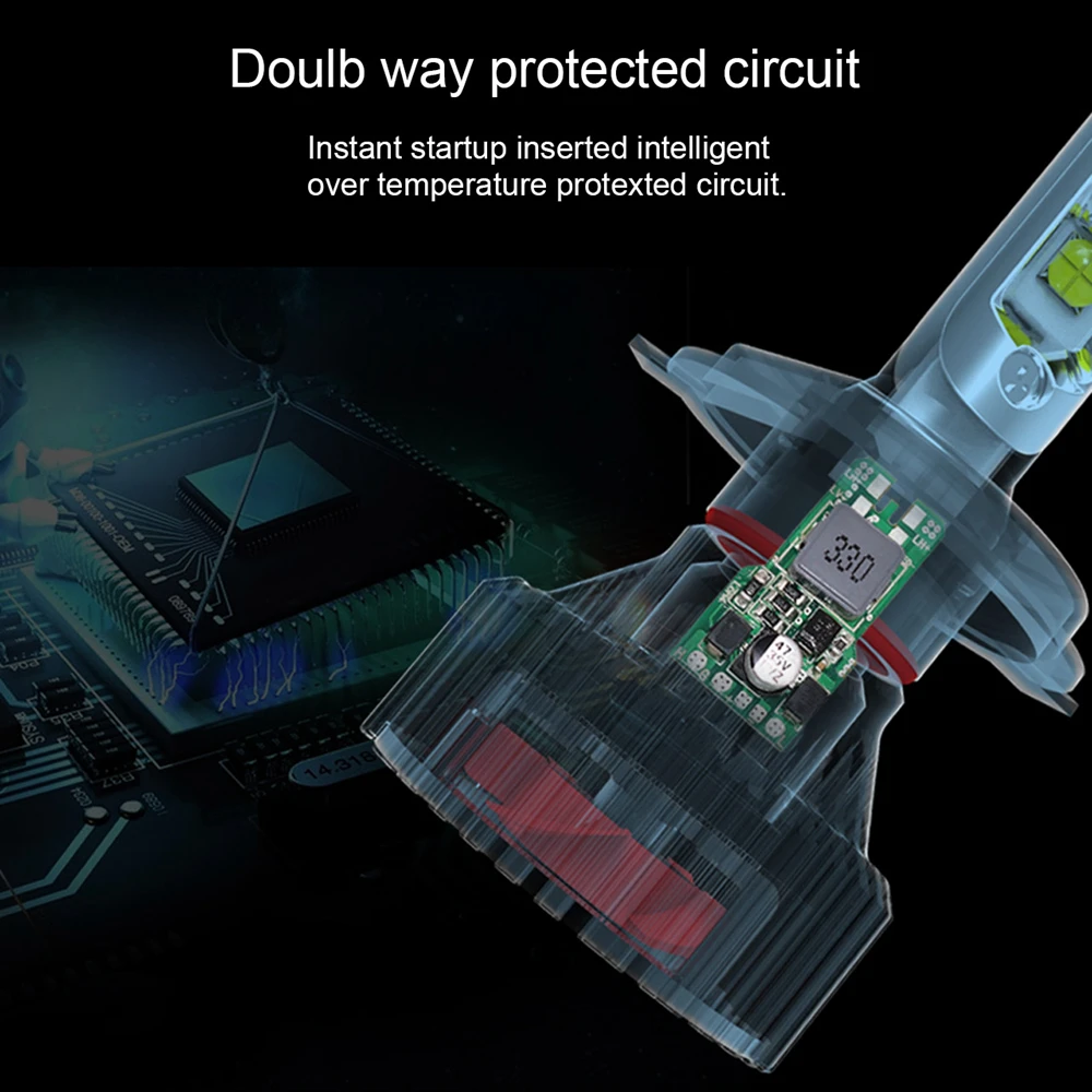 CREE XHP50 H7 светодиодный комплект фар для автомобилей мощные Противотуманные фары
