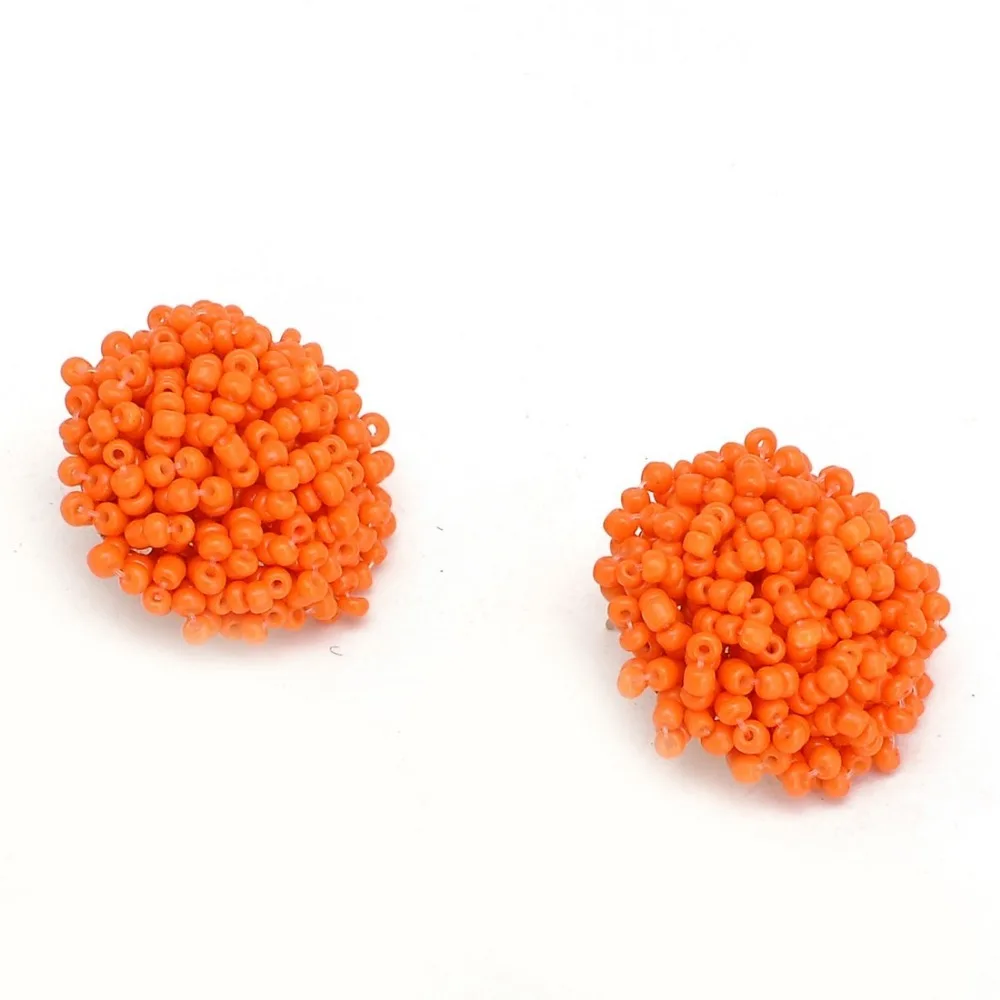 Ювелирные изделия BK ручной работы из полимерных бусин серьги гвоздики с