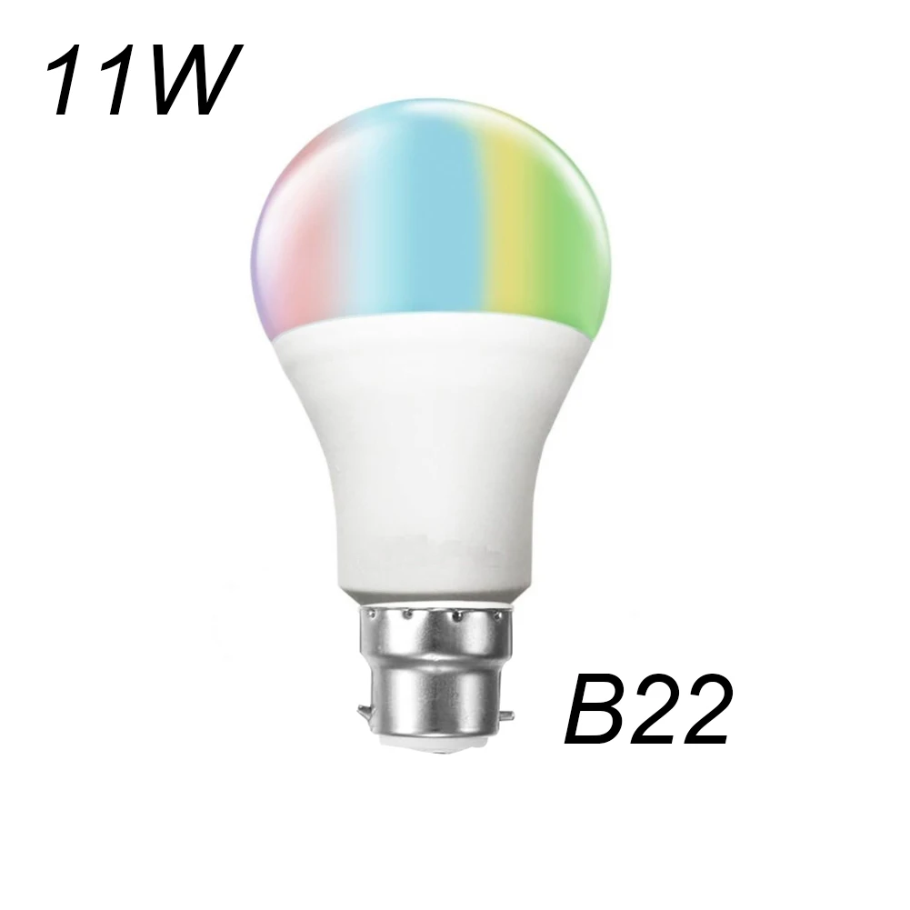 11W B22 Магический rgb подсветка умного Wi-Fi лампочка 10/11 Вт E27 B22 Умный домашний светильник с Bluetooth лампа цвет затемнения с ALexa Google Home - Цвет: 11W B22