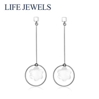 authentic 100 925 sterling silver crystal drop earrings l women luxury sterling silver valentines day jewelry gift 18108