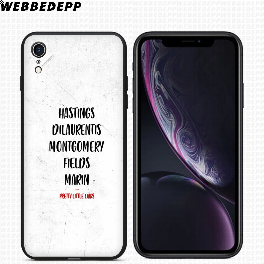 WEBBEDEPP Pretty Little Liars Tv Мягкий силиконовый чехол для iPhone 11 Pro Xr Xs Max X или 10 8 7 6 6S Plus 5 5S SE Case