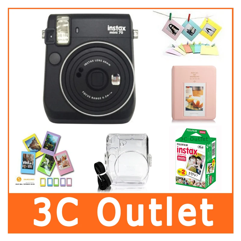 Fujifilm Instax Mini70 камера и аксессуары Fuji мгновенная мини пленка + прозрачный чехол