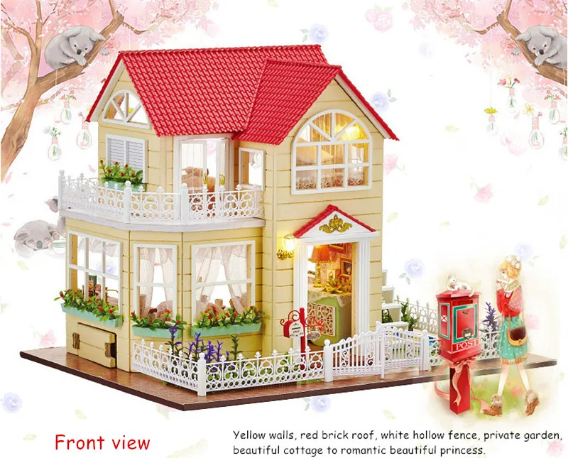 Кукольный дом мебель Diy Миниатюрный 3D Деревянный Miniaturas кукольный домик игрушки для детей подарки на день рождения Каса дневник котенка