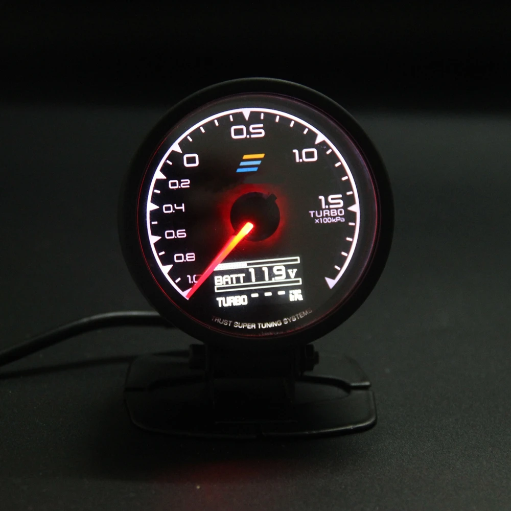 7 Цветов-в-Одном: Мульти D/Калибровочных 60 мм ЖК-Дисплей Turbo Boost Метр Давления с