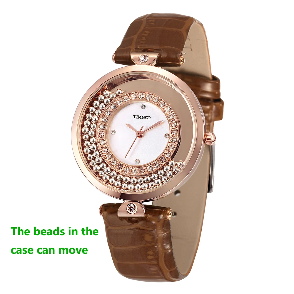 TIME100 Часы женские наручные роскошный ретро стиль текучий шарик в колеце Большой