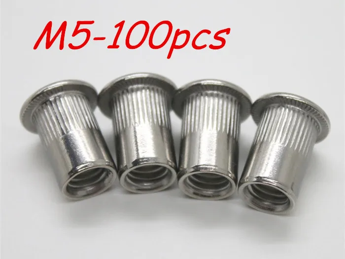 M5 Метрическая нить 304 нержавеющая сталь заклёпка гайка Rivnut с кольцевой вставкой