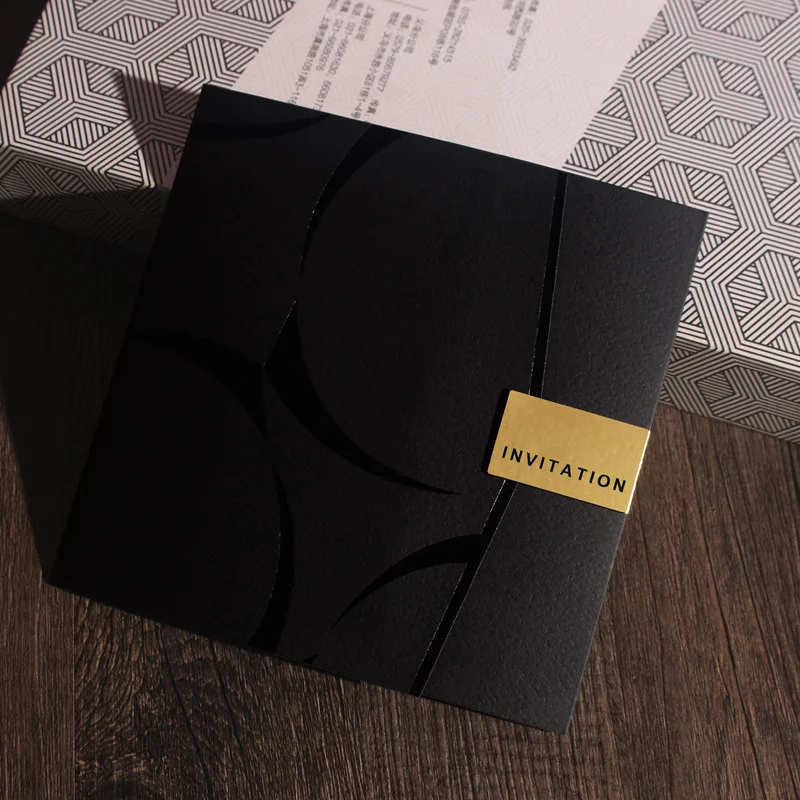 Свадебные приглашения Бордовый коричневый черный синий красный день рождения