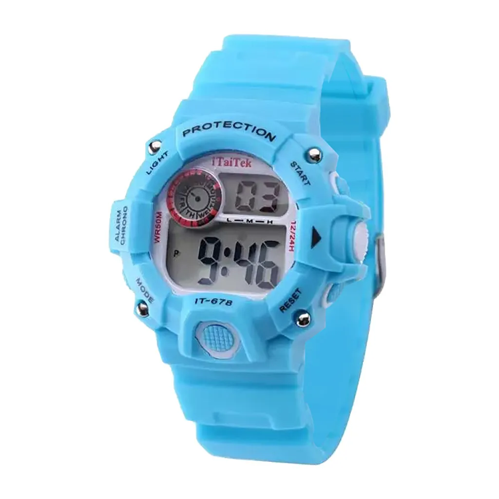 

itaitek children's watches girls boys watch Multifunctional Brand Luminous Digital Electronic Fashion kids Watch d90430