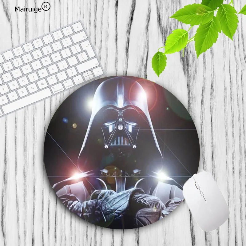 Mairuige Star Wars battleспереди коврик для мыши с рисунком маленький размер 20X20 см 22X22 см круглый игровой Нескользящий Резиновый Коврик