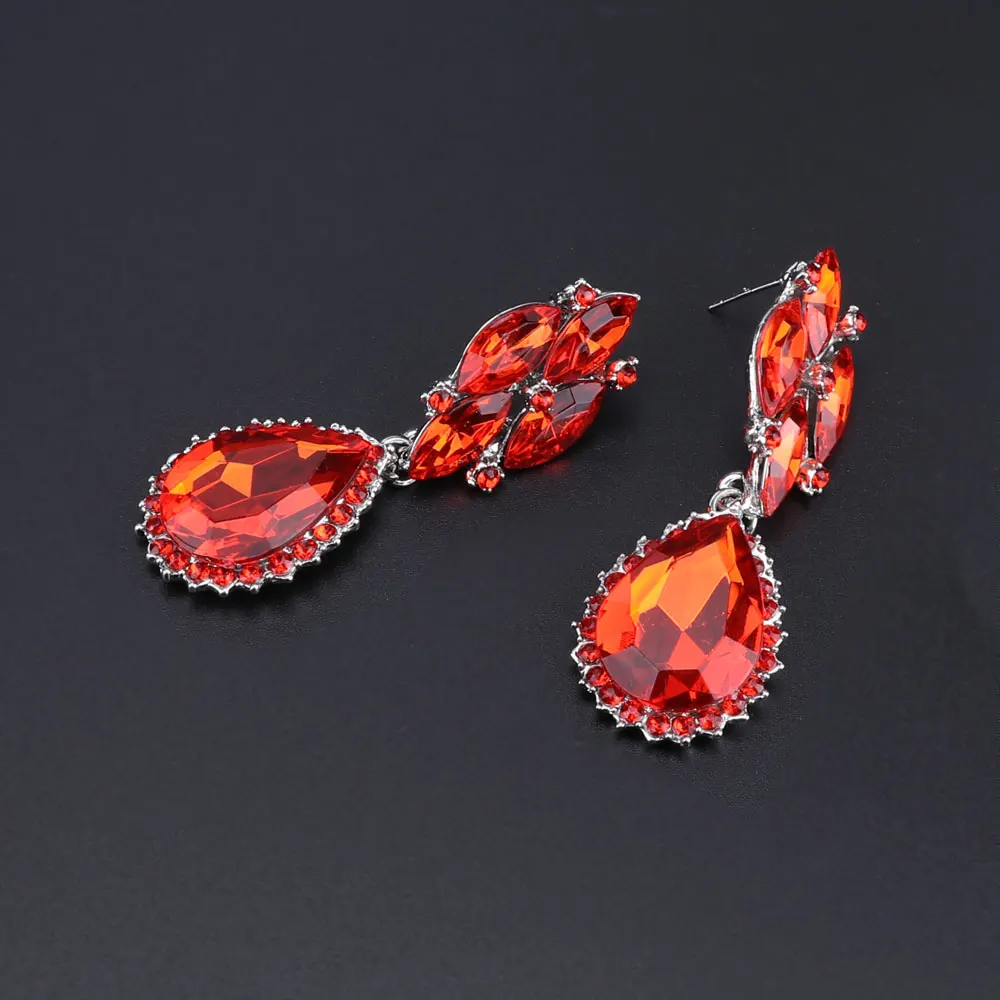 OEOEOS модные индийские ювелирные изделия индийский Кристалл ожерелье серьги