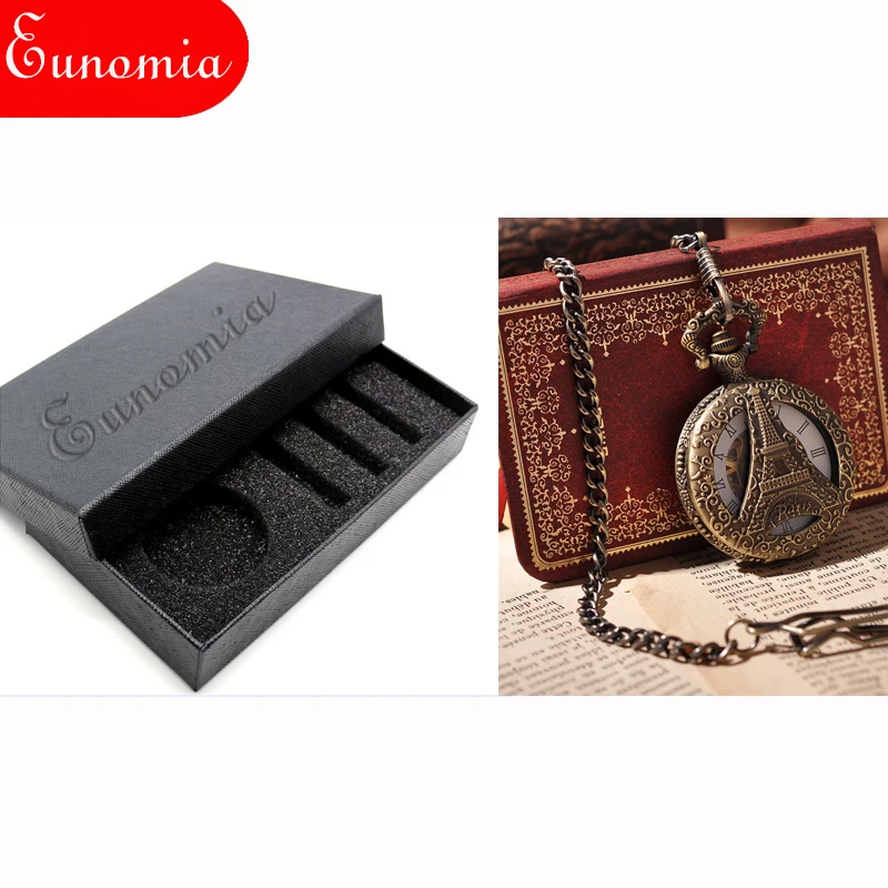 Мужские Винтажные наручные часы с подвеской в виде Эйфелевой башни | Наручные