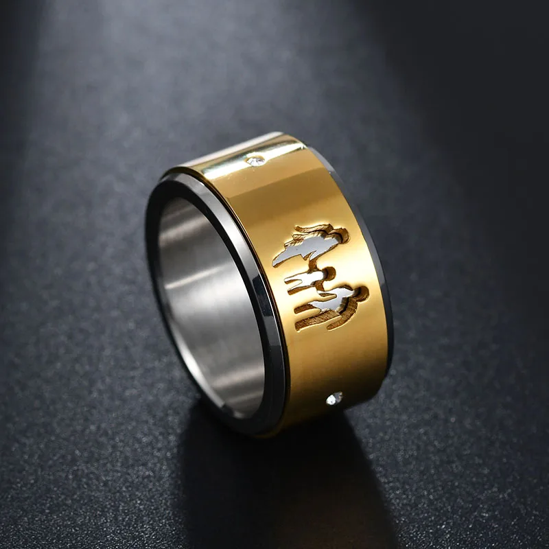 Мужское и женское кольцо с фианитом золотистого/серебристого цвета|ring jewelry|love