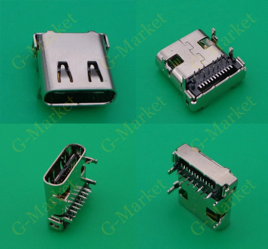

10pcs/lot USB 3.1 Type-C 24 Pin Female Socket SMD DIP PCB Connector for PCB design DIY high current fast charging