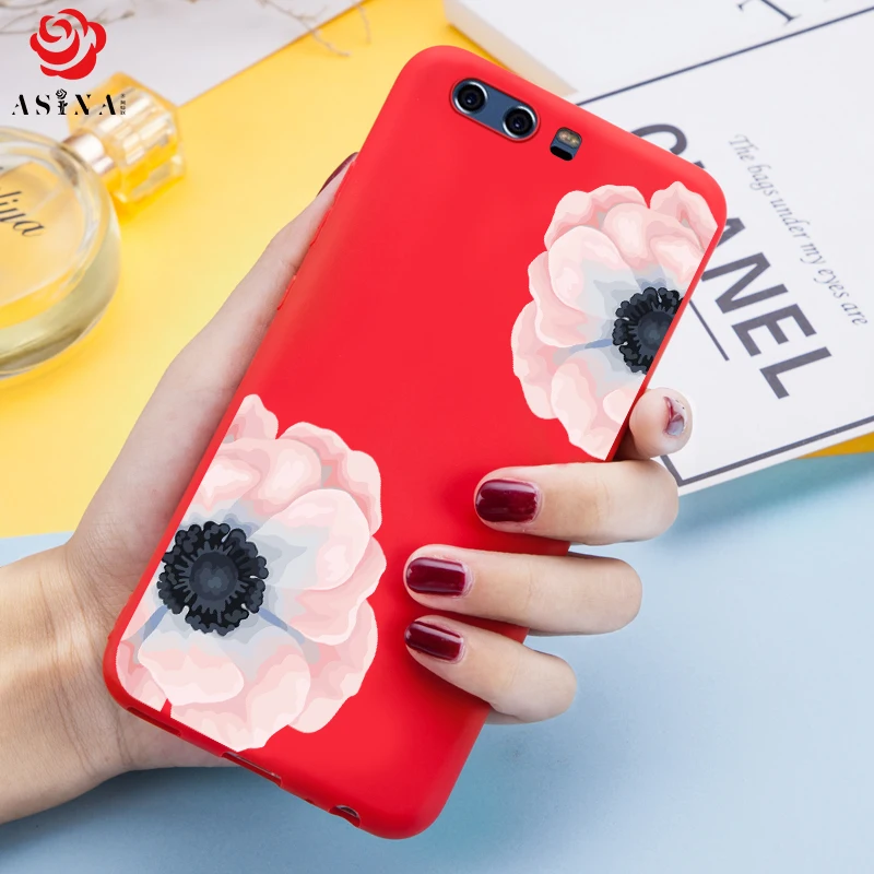 ASINA силиконовый чехол для Huawei P10 3D цветок защитный кожух Plus Lite ударопрочный бампер