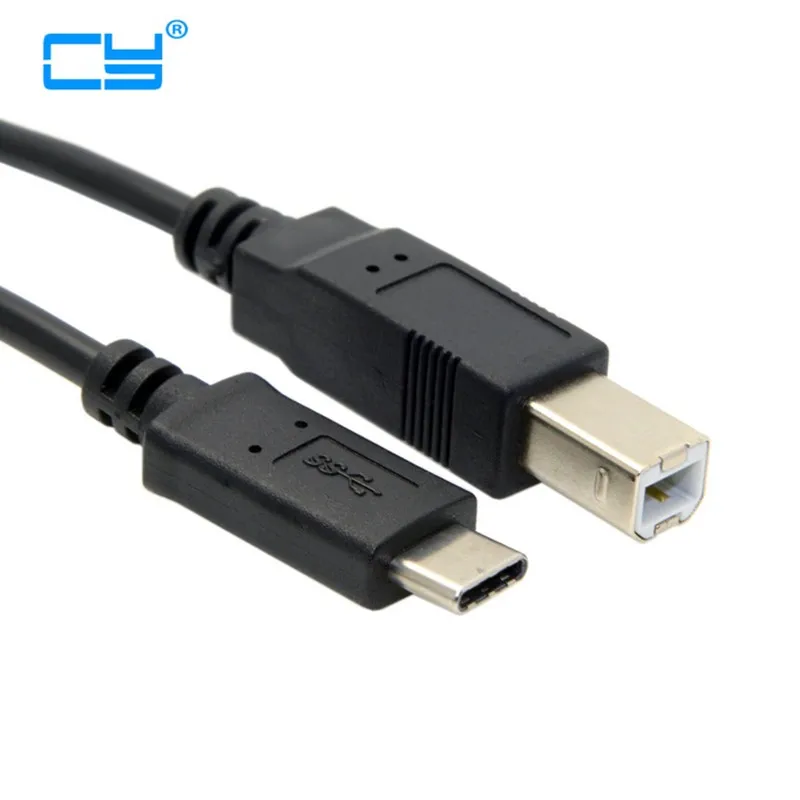 Штекерный разъем USB 3 1 типа C к 2 0 B кабель для передачи данных сотовых телефонов