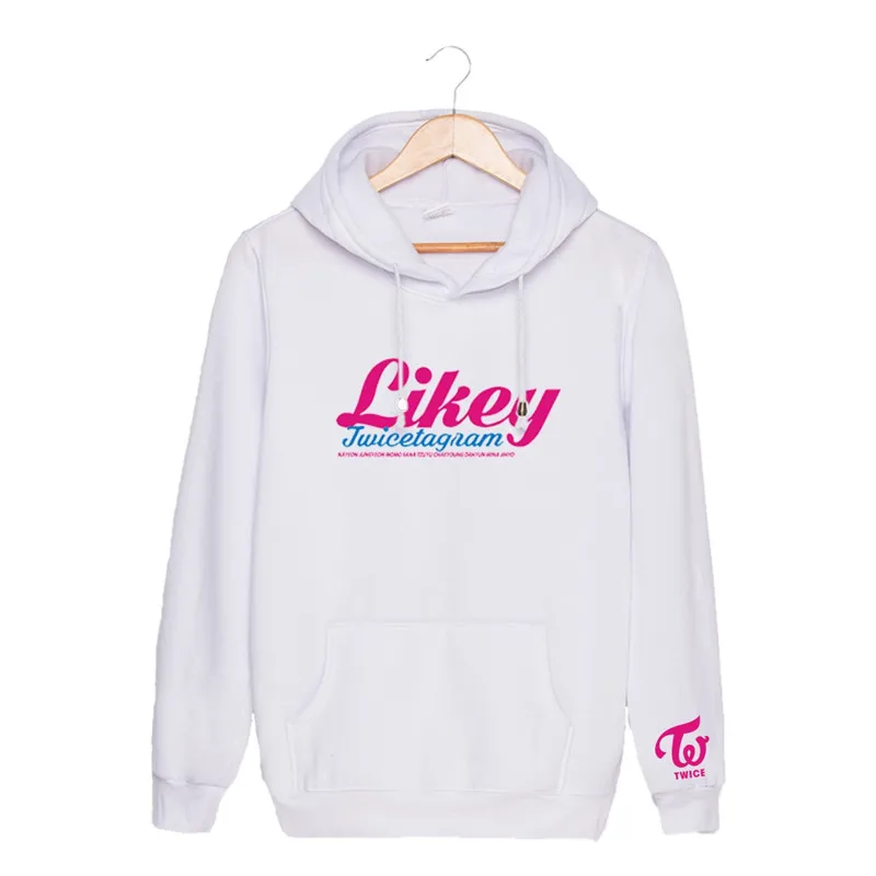 Корейская мода в стиле K-POP двухслойная хлопковая толстовка с капюшоном Likey