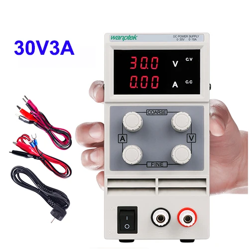 KPS303D (30V 3A) DC Lab Регулируемый источник питания лаборатория 30 в 10A импульсный настольный источник цифровой стабилизатор напряжения регулятор тока DC 3010D - Цвет: KPS303D (30V 3A)