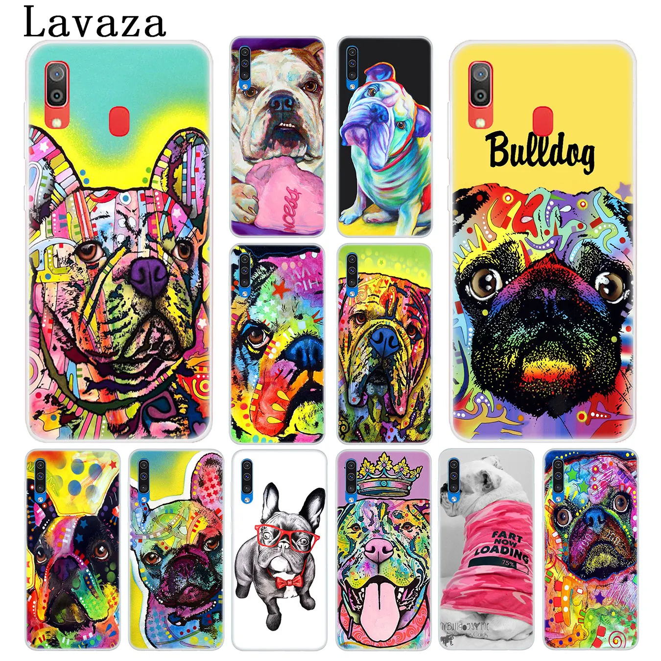 Твердый чехол для телефона Lavaza Bulldog Pitbull dog France art Samsung Galaxy A10 A20 A30 A40 A50 A60 A70 M40 M30 M20 M10