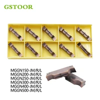 10pcs mggn150 mggn200 mggn250 mggn300 mggn400 mggn500 r l jm carbide slotted blade cnc lathe cutter stainless steel cutting