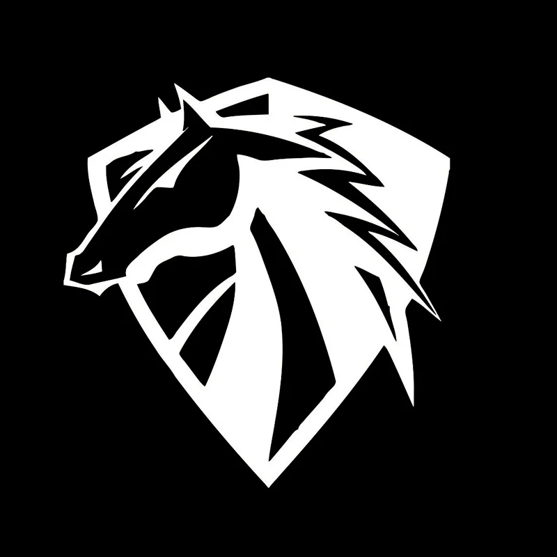 Наклейка на автомобиль 15 см х 16 с рисунком копыт гривы жеребеца оригинальная S6-2830