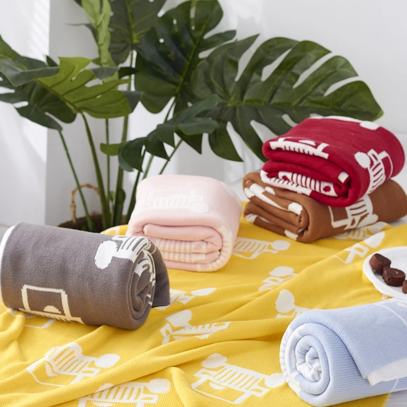 Детское одеяло для кровати вязаные пеленки новорожденных мягкие одеяла с