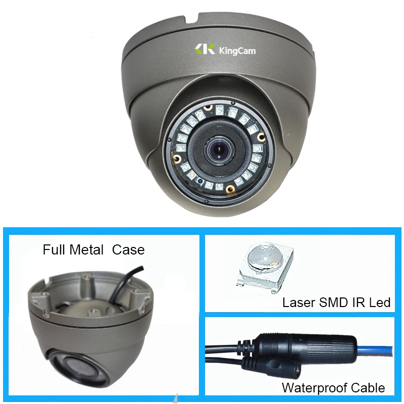 KingCam безопасности IP Камера sony IMX323 Сенсор Металл антивандальной лазерной