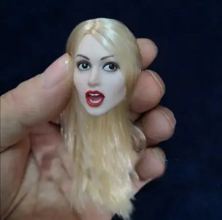 white hair Коллекция 1/6 г. Для веера, для красоты, с открытым ртом, для девушек, для резьбы головы, с светлыми волосами, подходит для 12 дюймов, PH, женская фигура, тело - Цвет: white hair