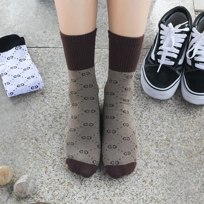 Женские хлопковые носки в полоску La MaxPa ретро весна осень зима 2019|Носки| |