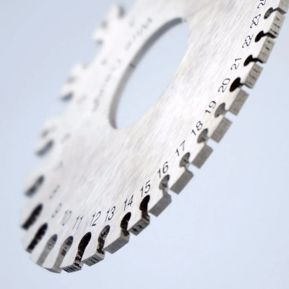 Flexsteel Stainless Steel Dual-Sided Non-Ferrous Wire Gauge 0-36 American Standard &amp Metric Sheet Metal And Thickness | Инструменты