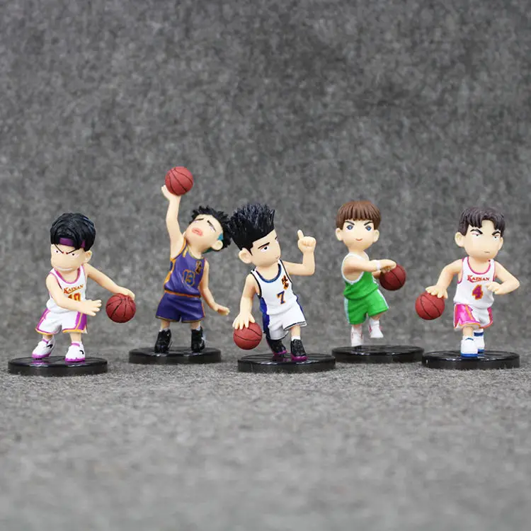 5pcs Style A 5 шт./лот SLAM DUNK Shohoku баскетболист Аниме фигурки Куклы Hanamichi Sakuragi Rukawa Kaede крутая модель для детей - Цвет: 5pcs Style A