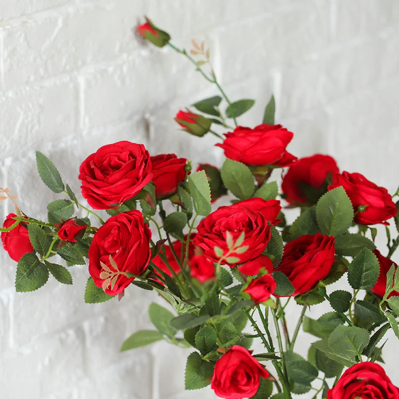 Яркие цветные шелковые цветы большого размера искусственные розы свадебные для