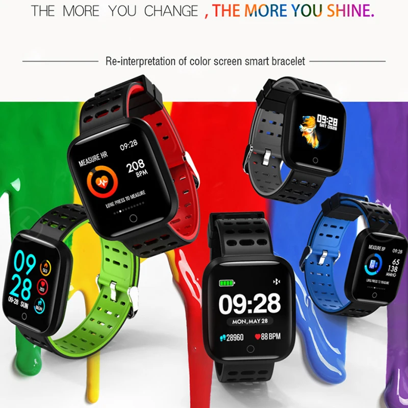 Q8 Смарт-часы водонепроницаемые пульсометр Монитор артериального давления