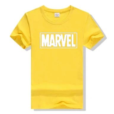 Женская футболка с коротким рукавом Marvel белая круглым вырезом и принтом черной