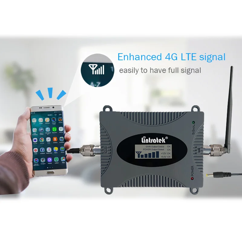 

Lintratek celular signal repeater 4g lte booster 1700Mhz Band 4 amplifier for 3g 4g cellphone signal repetidor no antenna #7.2