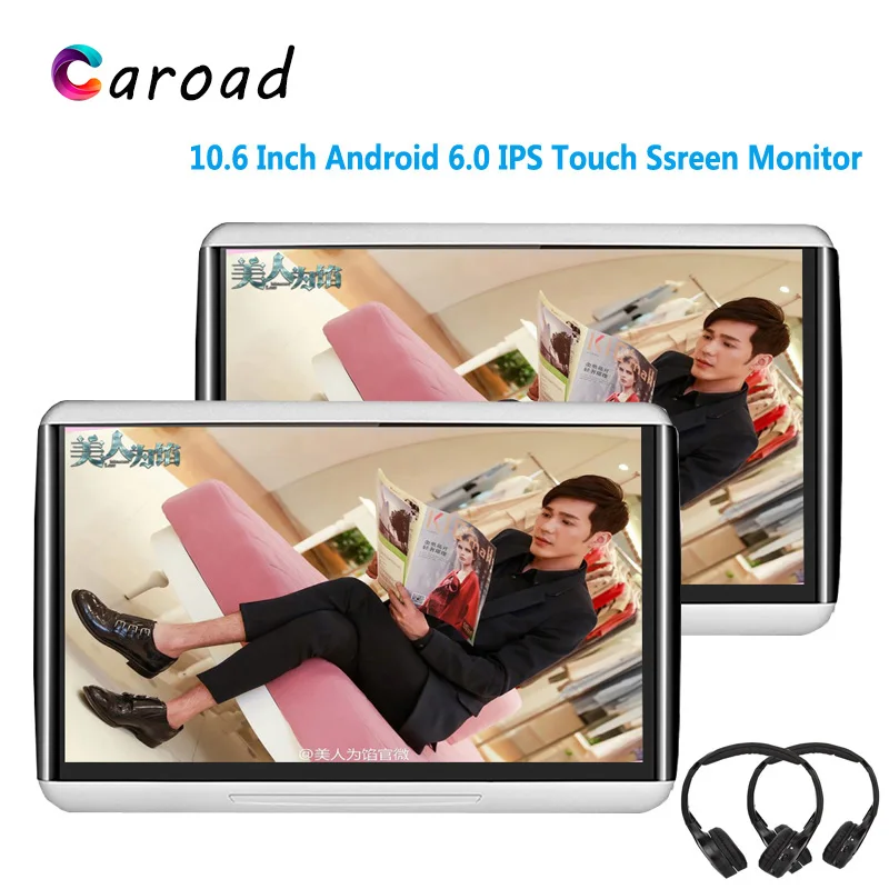 Caroad 10 6 дюймовый Android 0 3G WIFI HD 1080P видео автомобильный монитор на подголовник IPS сенсорный экран Поддержка