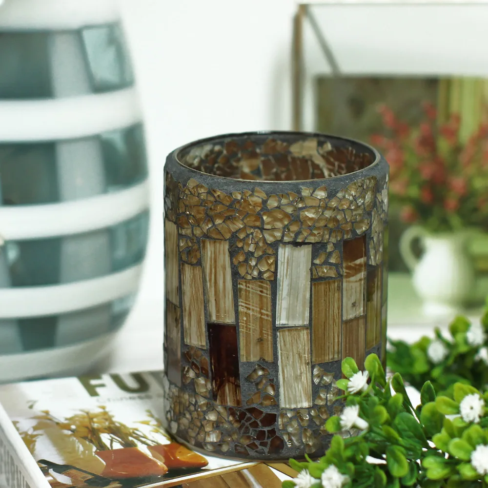 DFL полоска шаблон трещины мозаика стекло беспламенный столб светодиодная