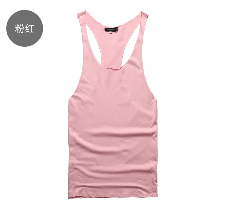 Новый Бодибилдинг майка Мужчины стрингер Синглетный Фитнес жилет хлопка майку