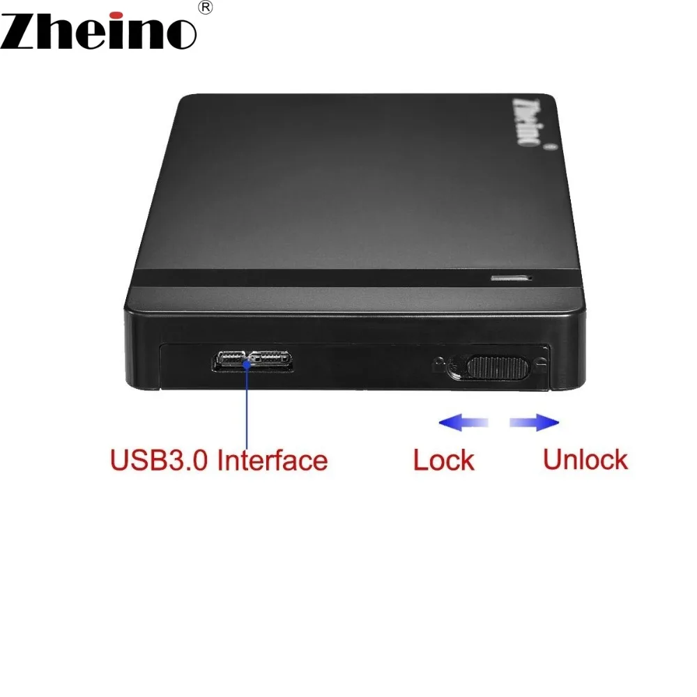 Zheino 2,5 дюйма USB 3,0 внешний корпус Чехол-коробка Тип A-Micro B для 7 мм 9,5 мм Sata SSD/HDD жесткий диск без инструмента
