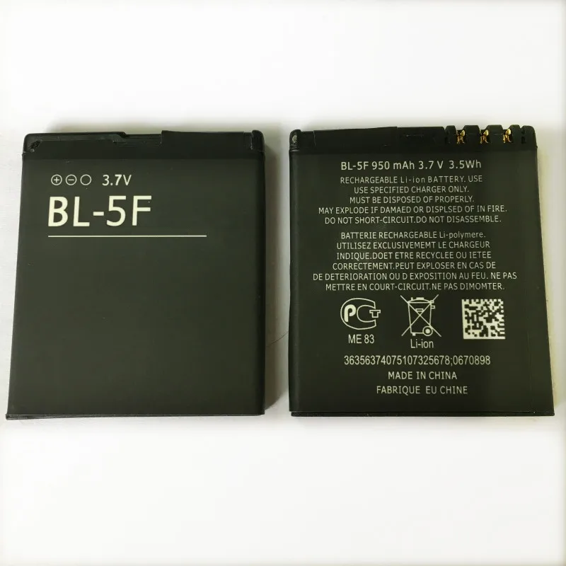 BL 5F полная емкость 950mAh аккумуляторная батарея Bateria для Nokia 6210si/6210n/6210 s/6260