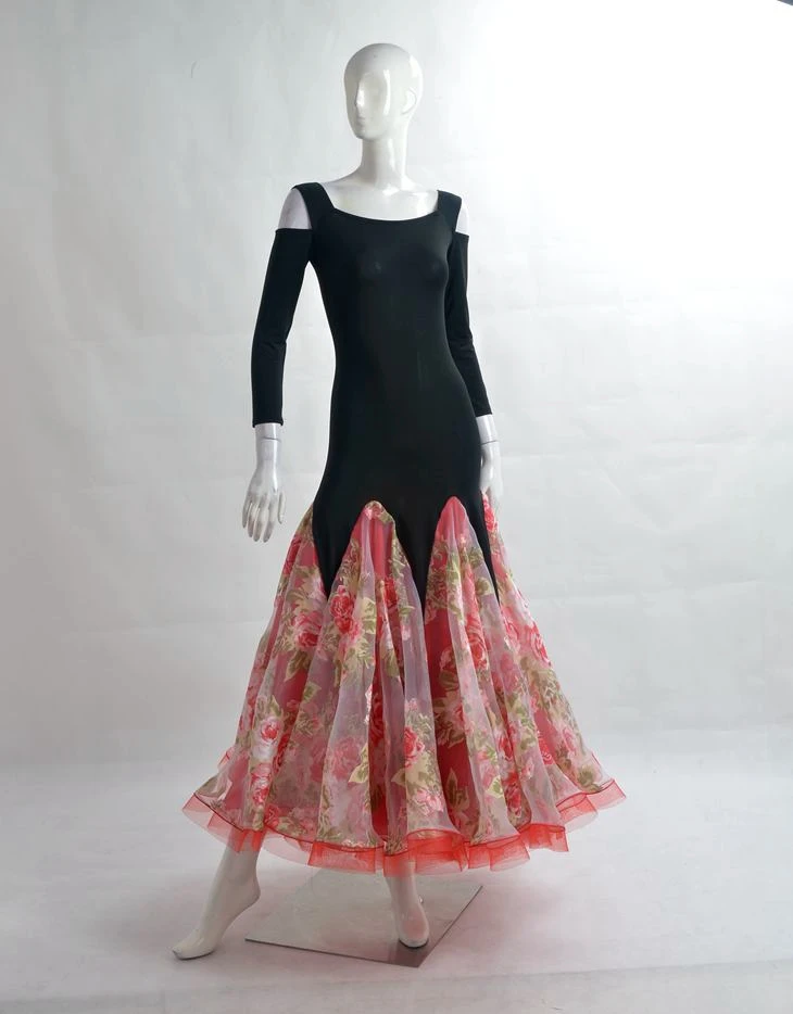 Национальный стандарт танцевальное платье без бретелек с длинными рукавами