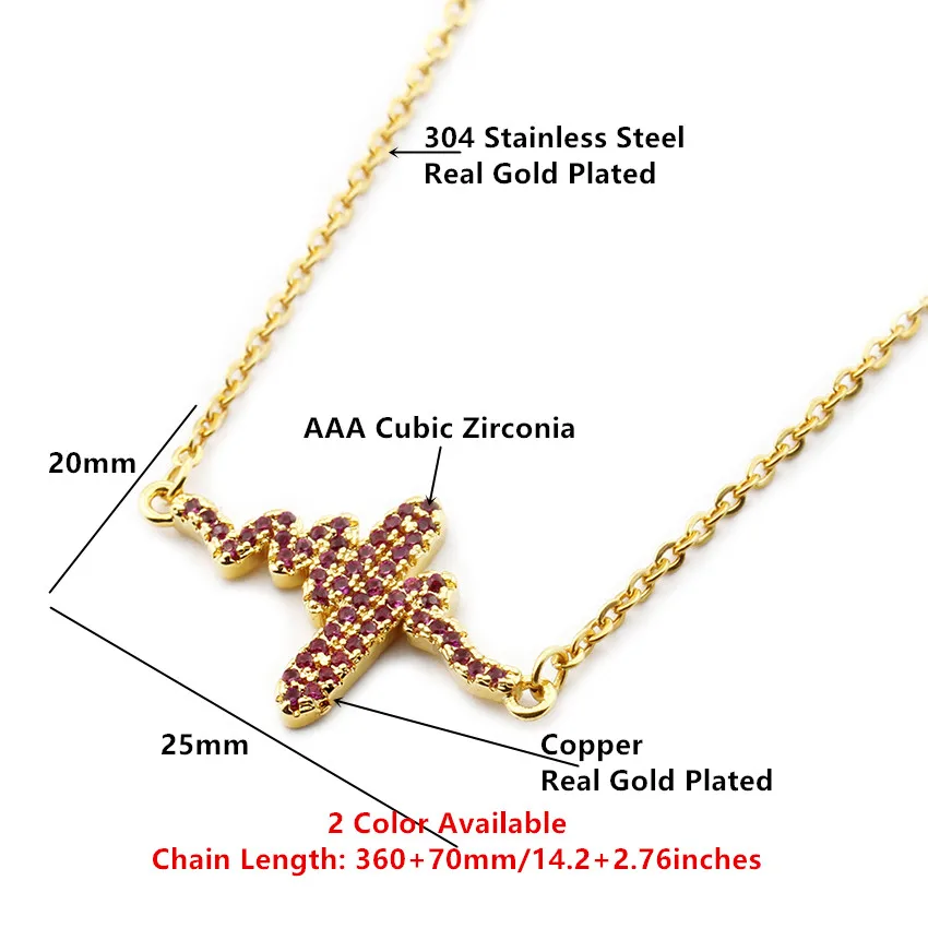 Великолепная сказка золото Цвет CZ сердцебиение кулон Цепочки и ожерелья