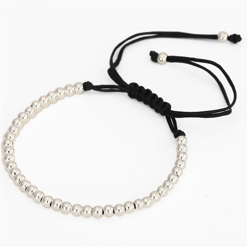 Женский браслет Макраме NADEEM медный плетеный с медными бусинами 4 мм|bracelet jewelry|bangle