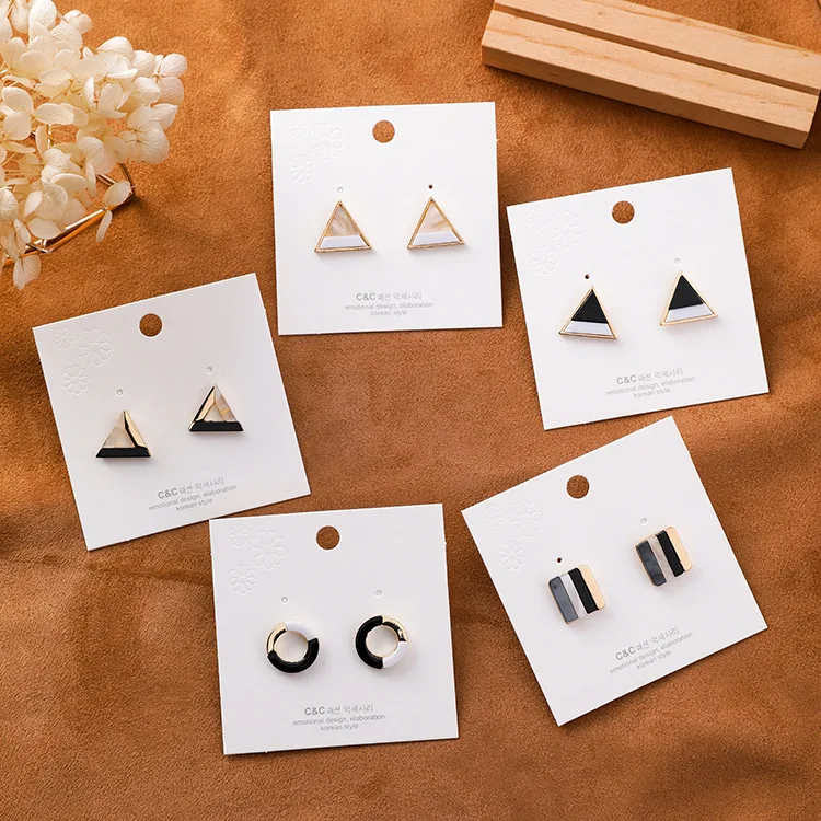 2019 Новое поступление геометрические Простые Красочные треугольные серьги