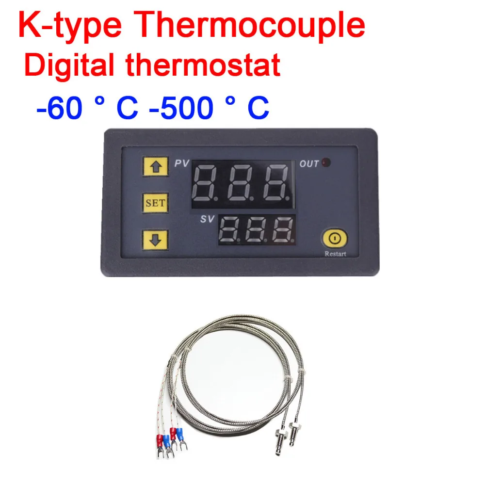 DC 5V 60C до 500C Цифровой Высокоточный переключатель контроля температуры Термостат K