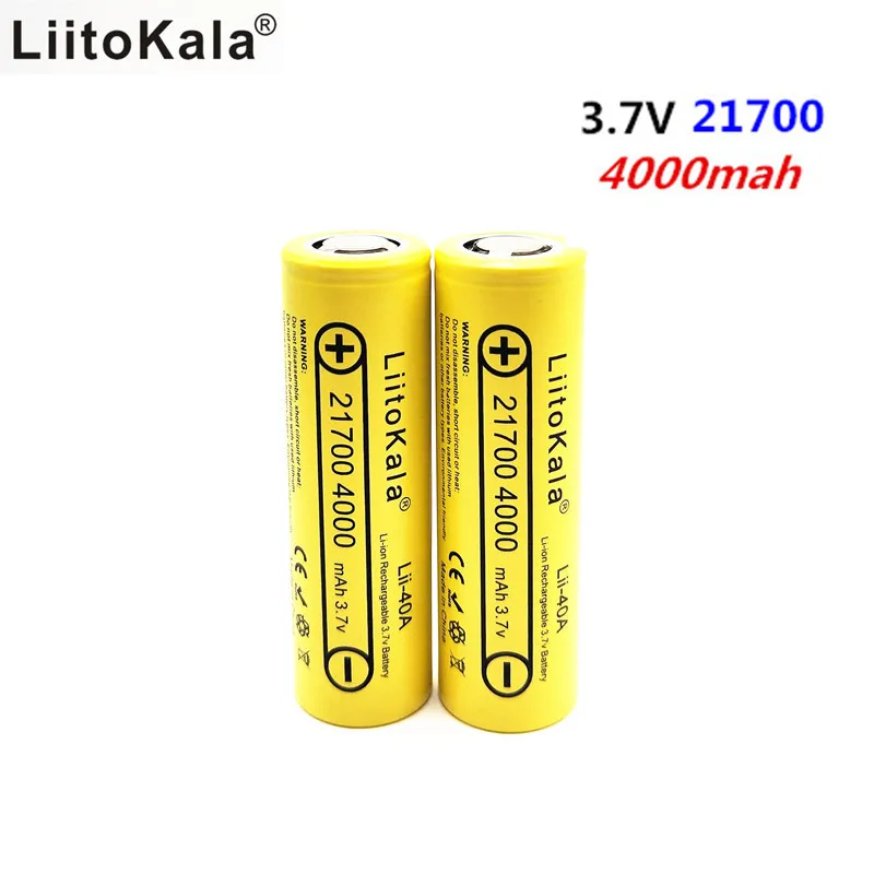 5 шт. liitokala lii 40a 21700 4000 мАч Li ni Батарея 3.7 В 40A для электронных сигарет mod/комплект 30A