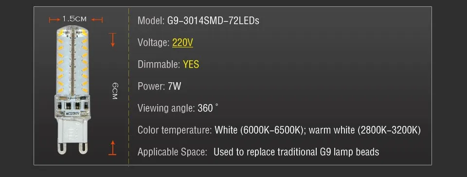 Мини G9 светодиодный лампочка SMD 3014 G9 силиконовая лампада AC 220 В 6 Вт 9 Вт хрустальные люстры лампы Свеча 7 Вт 8 Вт светодиодный диммер