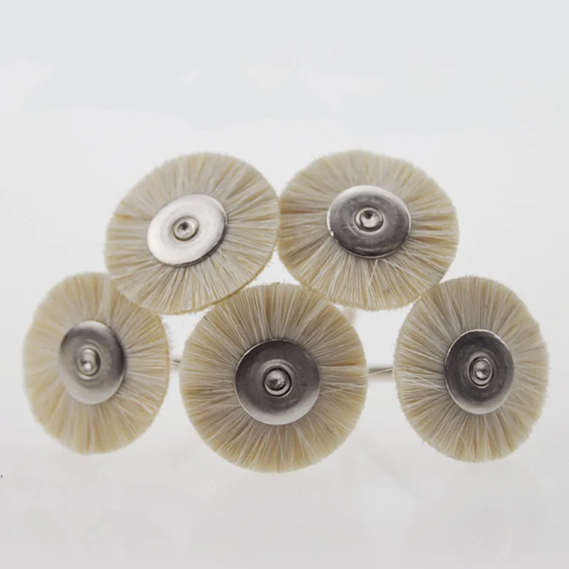 30 шт. Стоматологическая лаборатория мягкие белые козья шерсть полировальные щетки